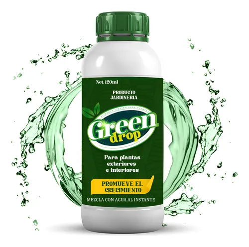 GREEN DROP – 2X1 FERTILIZANTE POTENCIADOR DE CRECIMIENTO INTENSIVO PARA PLANTAS Y JARDÍN